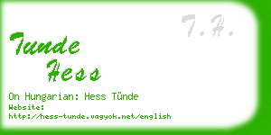 tunde hess business card